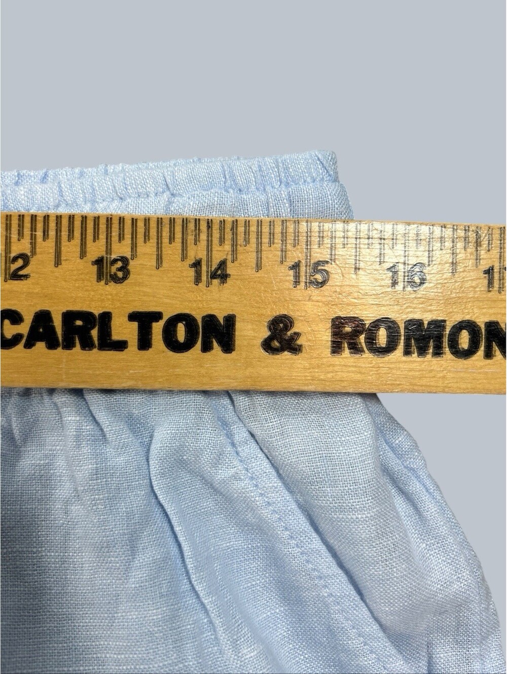 Joie M Pastel Blue 100% Linen Wide Leg Pull-on Cropped Pants Beach Coastal Resor - Picture 12 of 14